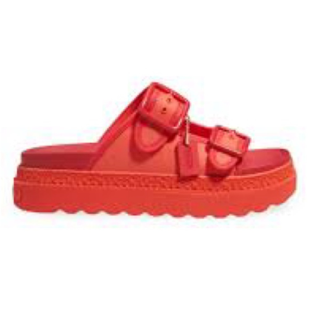 Coach Lucy/Lainey Sandals Red/Orange - Picture 3 of 5
